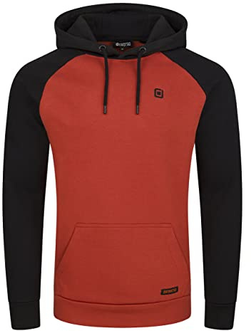riverso Herren Kapuzenpullover RIVNino Hoodie Sweatshirt Pullover Kapuze Kängurutaschen Regular Fit Baumwolle Schwarz Rot Blau Grau S M L XL 2XL 3XL 4XL 5XL