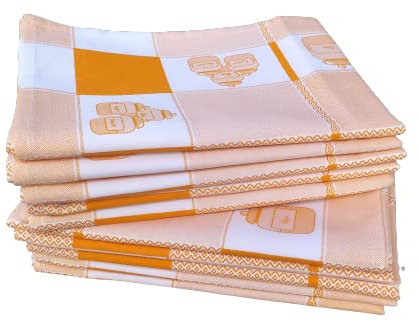 kidparadise Lot de 10 Torchons De Cuisine Coton Vaisselle De Qualité - Torchon Cuisine 100% Coton (Jaune)