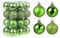 uxcell 24 palline di Natale verde chiaro da 4 cm, ornamenti infrangibili, palline da appendere per alberi di Natale, matrimoni, decorazioni per feste