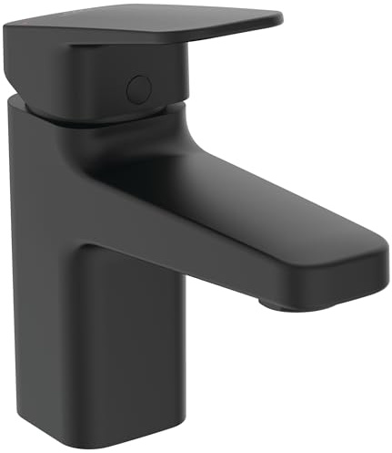 Ideal Standard BD209XG Ceraplan Waschtischarmatur H75, ohne Ablaufgarnitur, Ausladung 10,3 cm, Schwarz (Silk Black)
