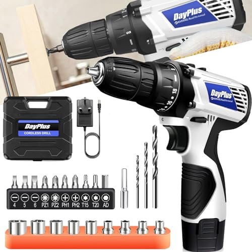 16.8V Cordless Drill Set, 1500mAh Battery Power With 23Pcs Accessory Impact Driver/Bits, 18+1 Torque Setting, 3/8'' Keyless Chuck, 2 Variable Speed 45N.m Torque, Storage Case