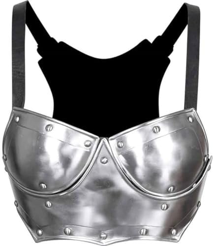 ANTIQUEMEDIEVAL Steel Mina Chest Armour Torso Cuirass Warrior Princess Breastplate LARP Costume