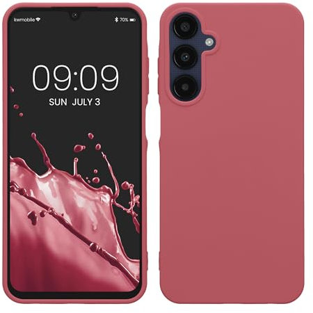 kwmobile Custodia Compatibile con Samsung Galaxy A25 Cover - Back Case per Smartphone in Silicone TPU - Protezione Gommata - rosa scuro