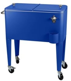 Kailua Cooler - Frigorifero per bevande - scatola di raffreddamento - Box Frigo - Frigo Portatile - Carrello Portabevande - Carrello Mobile Bar - refrigerator (azzurro)