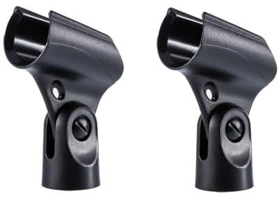 2 Pack Adjustable Microphone Clip Holders for Shure Wired sm58 beta58,Microphone Clips for Stands