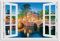 timalo Wandbild Outdoor wetterfeste Bilder für draußen | Gartenbilder Innen & Außen | Landschaftsbilder Acryl Glas Fensterblick Effekt | 100x50cm Amsterdam Stadt