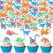 50 Stück Dinosaurier Tortendeko Essbar,Dino Kuchendeko,Essbare Tortenaufleger,Esspapier Tortendeko,Dino Cake Topper,für Kinder Mädchen Junge Geburtstag Baby Shower Party