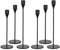 Filltown 6 Stück Kerzenständer Schwarz, Kerzenhalter Schwarz Candle Holder 32/27/22cm, Vintage Stabkerzenhalter Stabkerze für Kaminsimse, Hochzeiten, Abendessen, Geburtstage, Tischmitte, Wohnkultur