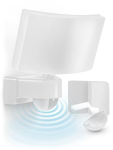 MATO® LED Strahler mit Bewegungsmelder Außen - 30W Wand Außenleuchte mit Bewegungsmelder - 3000K warmweiß, IP65, Weiß - Aussenlampe mit Bewegungsmelder, Außenstrahler, Wandstrahler, Wandleuchte