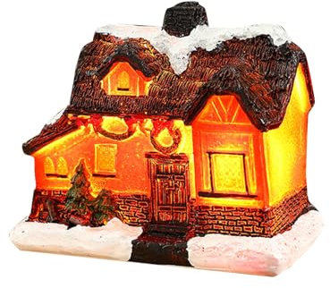 AKTOUR Oggetto decorativo a forma di nodo, piccola casa, micro luminoso, ornamento per la casa a forma di pollo (D, taglia unica)