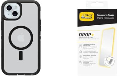 OtterBox Defender XT Clear Apple iPhone 15 Plus/iPhone 14 Plus Dark Side - clear/black - ProPack with Premium Tempered Glass Protector