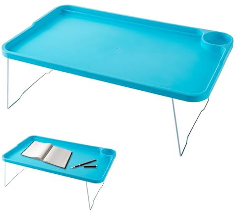Mesa de Cama Mesa portátil Mesa Bandeja para la Cama Desk con Mesa de Cama portátil Plegable para la Pierna Bandeja de computadora portátil Simple para la Cama con portavas
