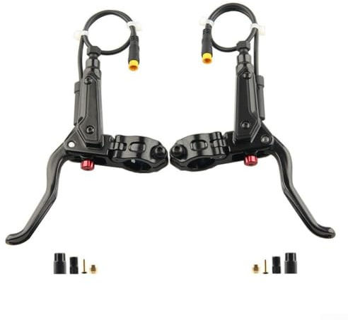 Hydraulische Scheibenbremsen, Aluminiumlegierung, hydraulischer Bremshebel GT267, Power-Off-Bremsgriff, 3-polig, für E-Bike/Faltrad/Roller/Fatbike (rechts + links)