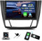 4G+64G CAMECHO Radio de Coche Android 13 para BMW Serie 1 E81 E82 E87 E88 2004-2011 con Carplay San Fil Android Auto, Pantalla táctil de 9 Pulgadas con GPS WiFi BT FM/RDS SWC + Cámara Trasera&Mic