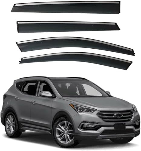 GOPC Windabweiser Set,kompatibel mit Hyundai Santa Fe Ix45 2013-2018, Autoscheiben Regen Wind Visier Deflektor Schutz
