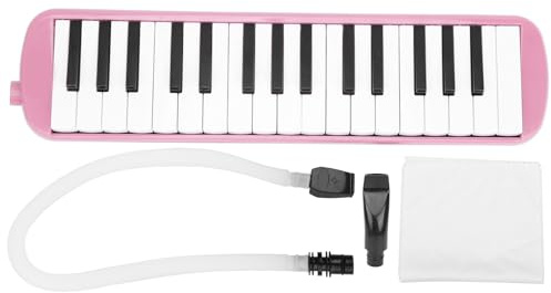 Melodica Im Klavierstil mit 32 Tasten für den Musikunterricht, Melodica für Anfänger, mit Schönem Klang, Kompaktes Design (Rosa)