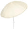AKTIVE Sombrilla playa 16 varillas 200 cm beige, mástil de acero inclinable, protección UV50, diseño con flecos, varillas reforzadas, funda de transporte incluida, optima para la playa (62432)