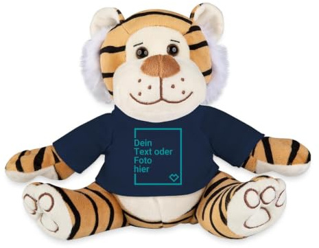 Personalisiertes Plüschtier Tiger Selbst Gestalten Kuscheltier Plüschtiger