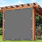Voile Ombrage Auvent D'Auvent 4 x 4 m Tissu Anti Rayons UV Imperméable Voile d'ombrage Terrasse avec 4 Morceaux de Corde pour Pergola Fleurs Patio Lawn, Gris Clair