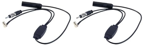 Fasizi 2 Stück Autoradio-Antennenadapter, Verlängerungskabel, SMB-Anschluss, Pigtail, aktive AM-FM-DAB-Antenne für Fahrzeug-Stereo-Tuner