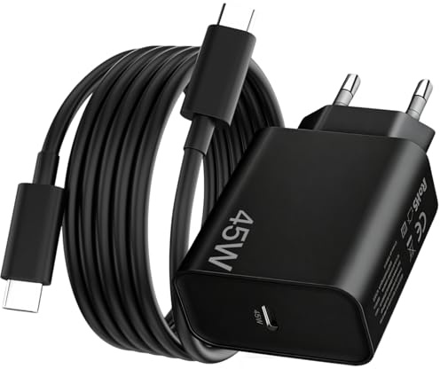45W Chargeur USB C Charge Rapide pour Samsung A57 5G/A56 A55 A54 A17 A37 | A27 A36 A26 A16 A35 A25 A15 A34 A24 A53 A23 A33 A05S Galaxy Note 20 et 2M Câble Adaptateur Type C Mural Alimentation Prise