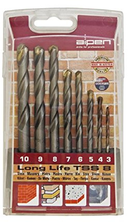 Genuine 1x Alpen Masonry Drill Bit Set 8 Piece Tool DIY Accessories - Part Nu...