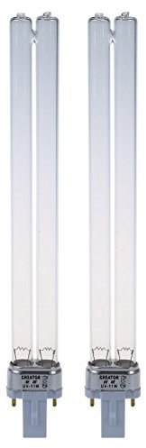 SODIAL(R) 2pcs 11W Base de G23 Ampoule de Lumiere UV Lampe de Sterilisateur UV pour Aquarium