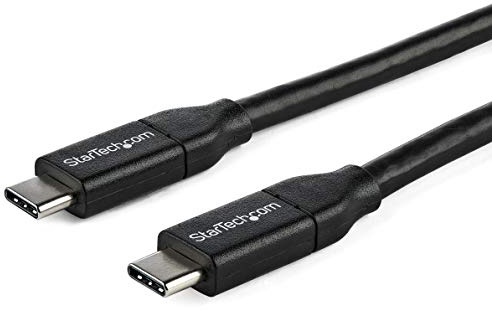 StarTech 1m/3.3ft USB-C to USB-C Charging Cable, 100W PD (USB2C5C1M) | USB 2.0, Charge and Sync, 100W 5A Power Delivery, USB-IF Certified, Thunderbolt 3 Compatible, USB-C to Type C Cord, 5A Output