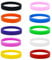 Silicone Wristbands Pack Of 10 Youth Sizes Choice Of Colours (Multicoloured)