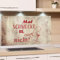 GRAZDesign Spritzschutz Küche braun - Spruch Mal schmeckt es, mal Nicht - Glasrückwand Rückwand Küchenrückwand aus ESG Glas 80x40cm