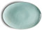 Schale oval matt grey / shiny light blue 45x34cm