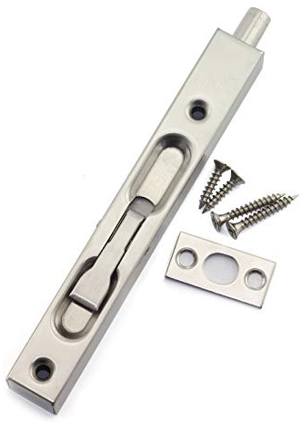 Tegg 6 Inch Lever Action Flush Bolt Latch 304 Stainless Steel Furniture Hardware Fitting Security Door Guard Concealed Slide Bolt Lock