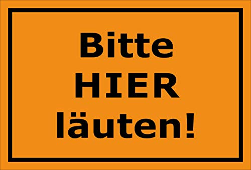 Melis Folienwerkstatt Schild - Bitte Hier läuten - 15x10cm | 3mm Hartschaum – S00085-134-E 20 VAR