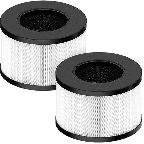 isinlive BS-03 HEPA Replacement Filter for BS-03 PARTU HEPA Air Purifier with 3-in-1 Filtration System, 2 Pack | 3-in-1 Filtration System(Not fit BS-01), Compatible with PARTU and Slevoo BS03 Air Purifier, 2 Pack