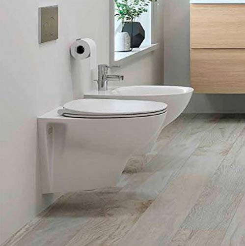 Bagno Italia sanitari moderni sospesi bidet e water senza brida con copriwater a chiusura ammortizzata