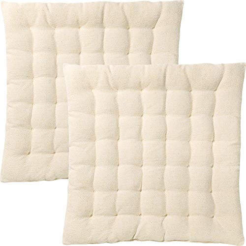Erwin Müller Stuhlkissen London 2er-Pack Creme Größe 40x40x3 cm