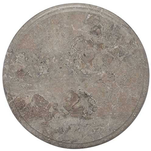 vidaXL Tischplatte Ersatz Marmorplatte Esstischplatte Couchtischplatte Gartentischplatte Kaffeetischplatte Naturstein Platte Grau Ø40x2,5cm Marmor