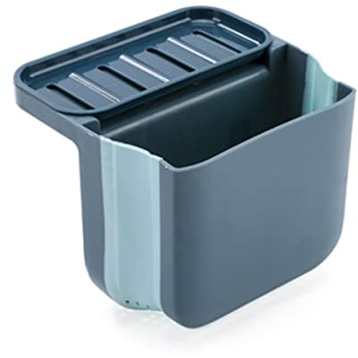 Drain Shelf Storage Rack Kitchen Recycle Bin Kitchen Recycle Bin Multipurpose Sink Basket Drain Shelf Storage Rack Folding Kitchen Fruits Vegetables Sponge Holder Ka (Color : Blue)