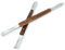 2pcs Dental Wax Knife Plaster Alginate Mixing Spatula Stainless Steel Plaster Mixing Tools with Wooden Handle for Dental Laboratory