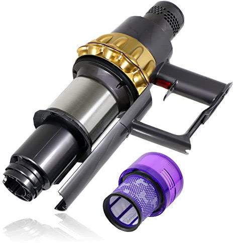 SPARES2GO Cyclone Motor Body V11 compatible with Dyson SV15 SV17 Click-in only Gold 965321-03 + Compatible Filter