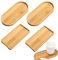 Rebanky 4 Pcs Bandeja Bambú Rectangular Ovalada Bandeja Madera Bambu Pequeña para Posavasos,Pastel,Té,café,Macetas Suculentas (17,5 x 8,8 x 0.9cm)