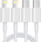 USB C Lightning Kabel 3M 2Pack,[MFi-Zertifiziert] iPhone Ladekabel USB C Kompatibel Mit iPhone 14/13/13 Pro/12/12 Pro Max/11 Pro/X/XS/XR/8 Plus, für Typ-C Ladegeräte, Unterstützt Power Delivery