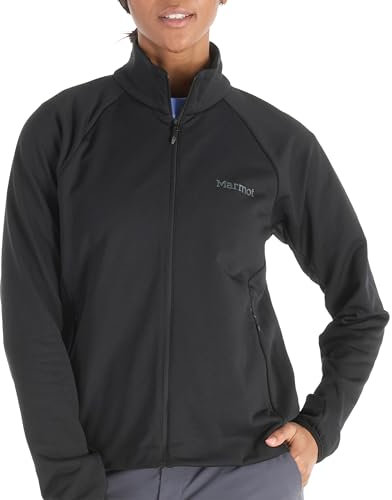 Marmot Donna Women's Leconte Fleece Jacket, Calda giacca in pile, giacca con zip integrale, scaldacorpo traspirante e resistente al vento, impacchettabile, ideale per escursioni e sci., Black, XL