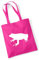 Huuraa Jutetasche Frosch Kröte Silhouette Geschenk 10 Liter Fuchsia Baumwolle Frosch Kröte Aufmerksamkeit