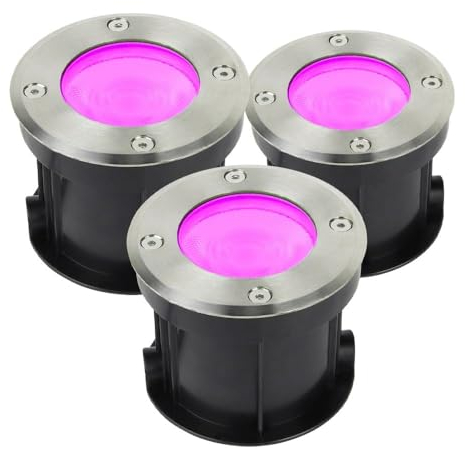 Smart LED Zigbee-Bodeneinbauspot | Starterset 3 Stück inkl. Kabel | RGBWW Multicolor und Weiß Farbwechsel | Gartenleuchte für außen 6W | Funktioniert mit 24V Plug & Play System | Smart Life-App |