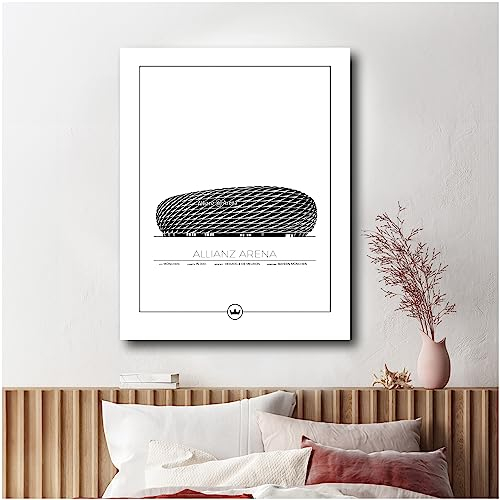 Sverigemotiv.se English Premier League Arena Posters (Munchen - Allianz Arena, 40x50 cm)