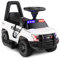 GYMAX Kids Ride on Police Car, 6V Battery Powered Toy Car with Side Megaphone, Warning Light, USB/TF & Siren Sound, Children Electric Vehicle for Boys Girls (White)