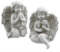 Annastore Besinnliche Grabdeko zur Erinnerung, frostfest und witterungsbeständig Grabschmuck - Grabfigur - Friedhof Deko (2-TLG. Set Engelpaar - H 12 cm)