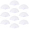 sourcing map Folding Fan Vintage Handheld Fans Plastic Folding Hand Fan Craft Folding Fan for Halloween Party Wedding Dancing Decoration Gifts 42x23cm/16.54x9.06,Pack of 10 (White)