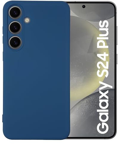 Maxter Funda Samsung S24 Plus Azul Oscuro - Carcasa Protectora Mate para Móvil de Silicona Suave Antigolpes